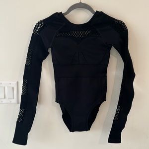 Ivy park black seamless net bodysuit